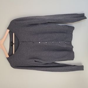 Grey pima cotton cardigan
